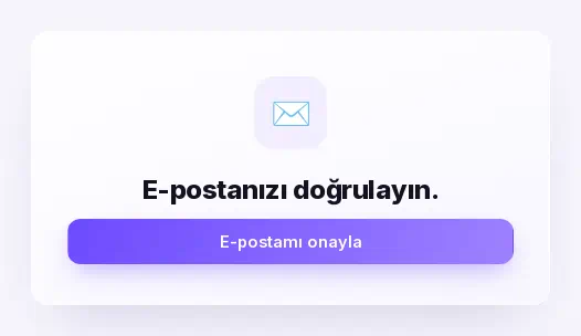 E-postadaki bağlantının açtığı, E-postamı onayla düğmesini içeren sayfa